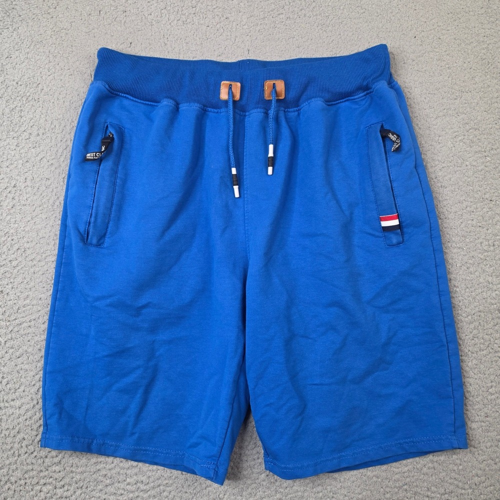 Best Classic Mens Royal‎ Blue Athletic Sweat Shorts 28 Drawstring Pockets *READ